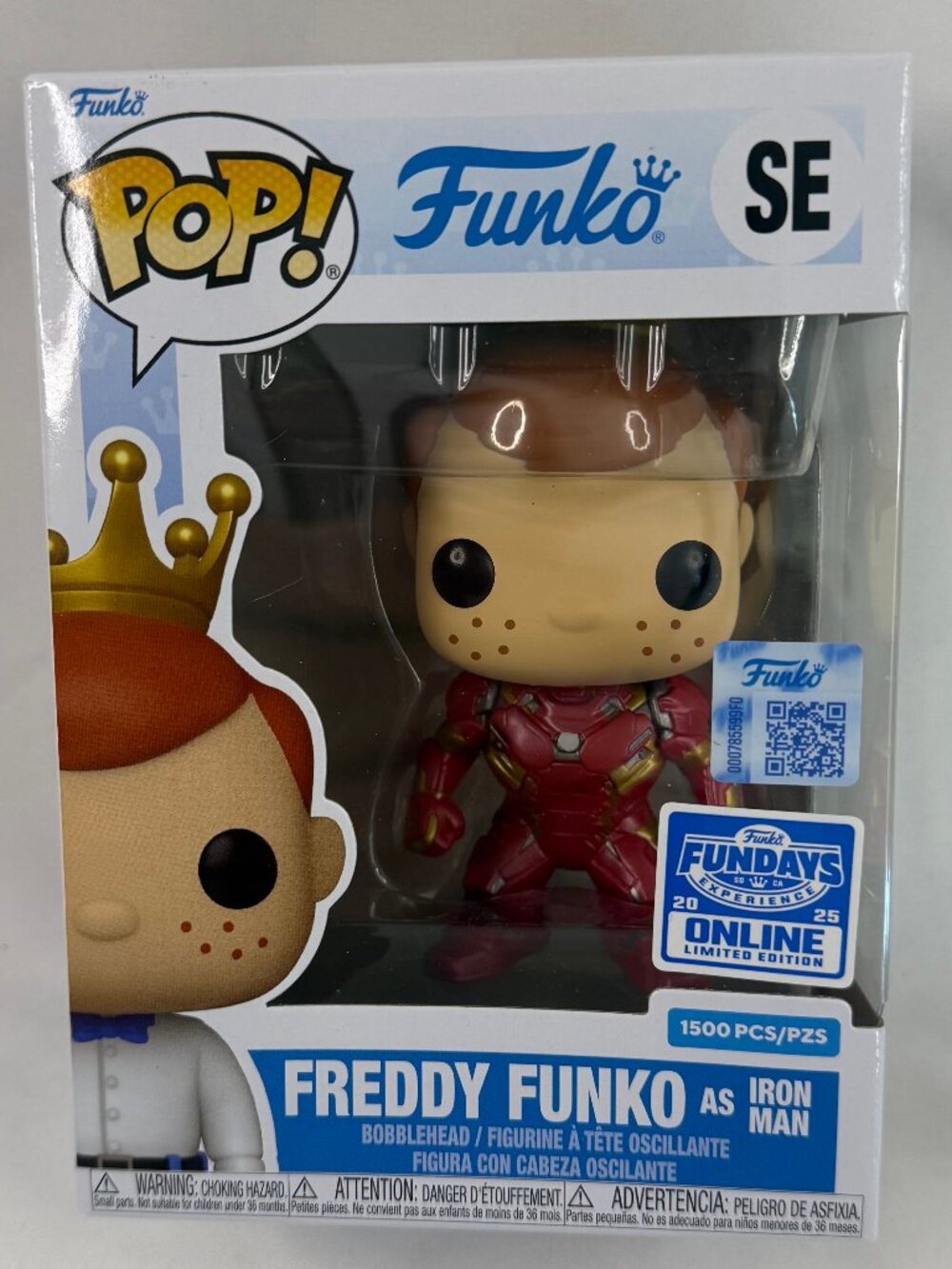 MIB Ltd. Ed. Funko Pop Fundays SE Freddy Funko as Iron Man 1500 Pcs. #4156